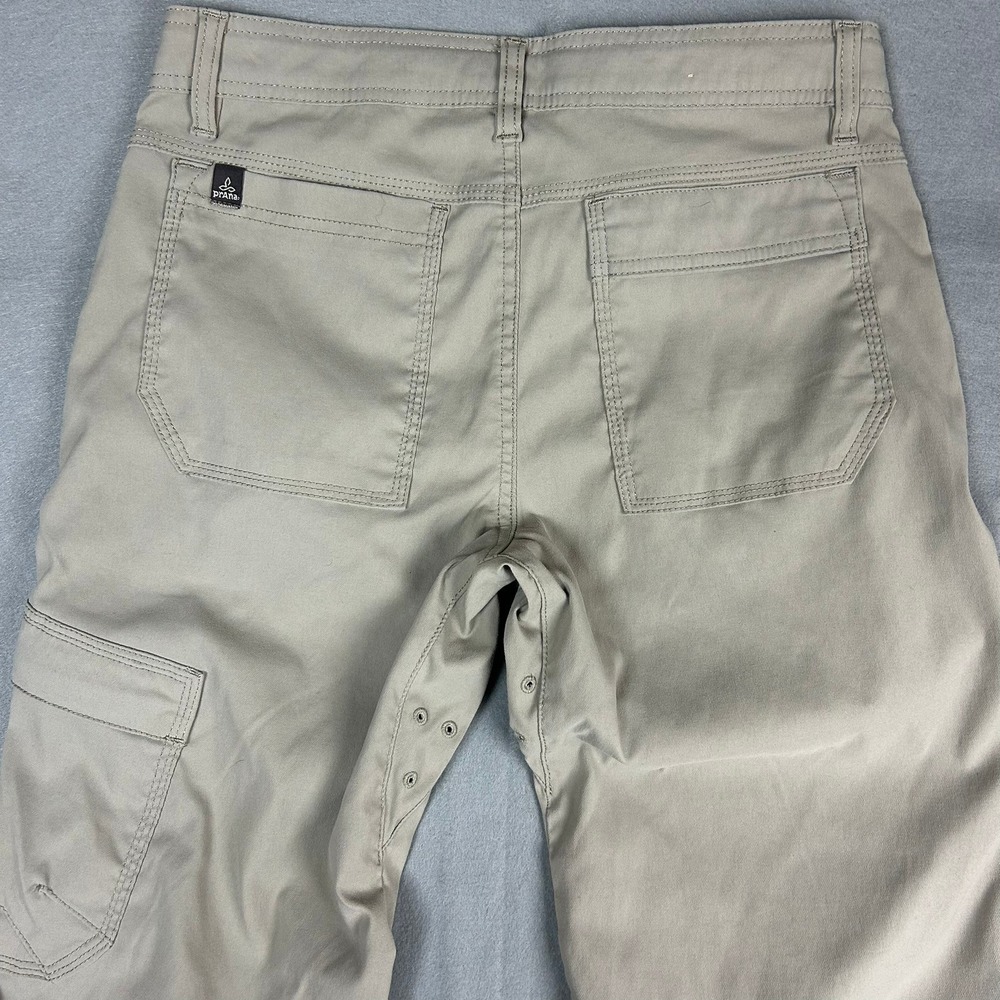 Prana Stretch Zion Hiking Pants Cargo Belted Mens 28x36 Beige M4ST36110 - Picture 14 of 15